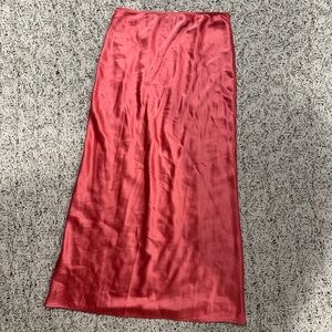 TOP SHOP SATIN PINK MACI SKIRT